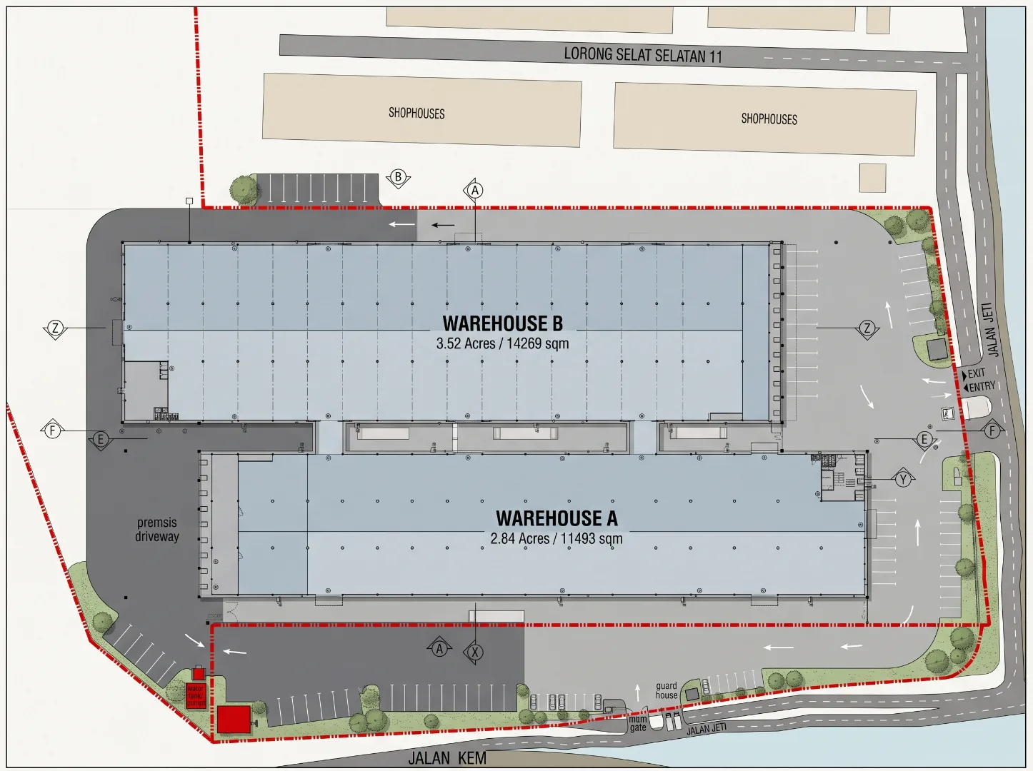 Single Storey Detached Warehouse for Rent in Kawasan Perindustrian Pandamaran, Klang — 122,000 sq.ft. | 9 Dock-Leveller Bays | GreenRE Certified 5