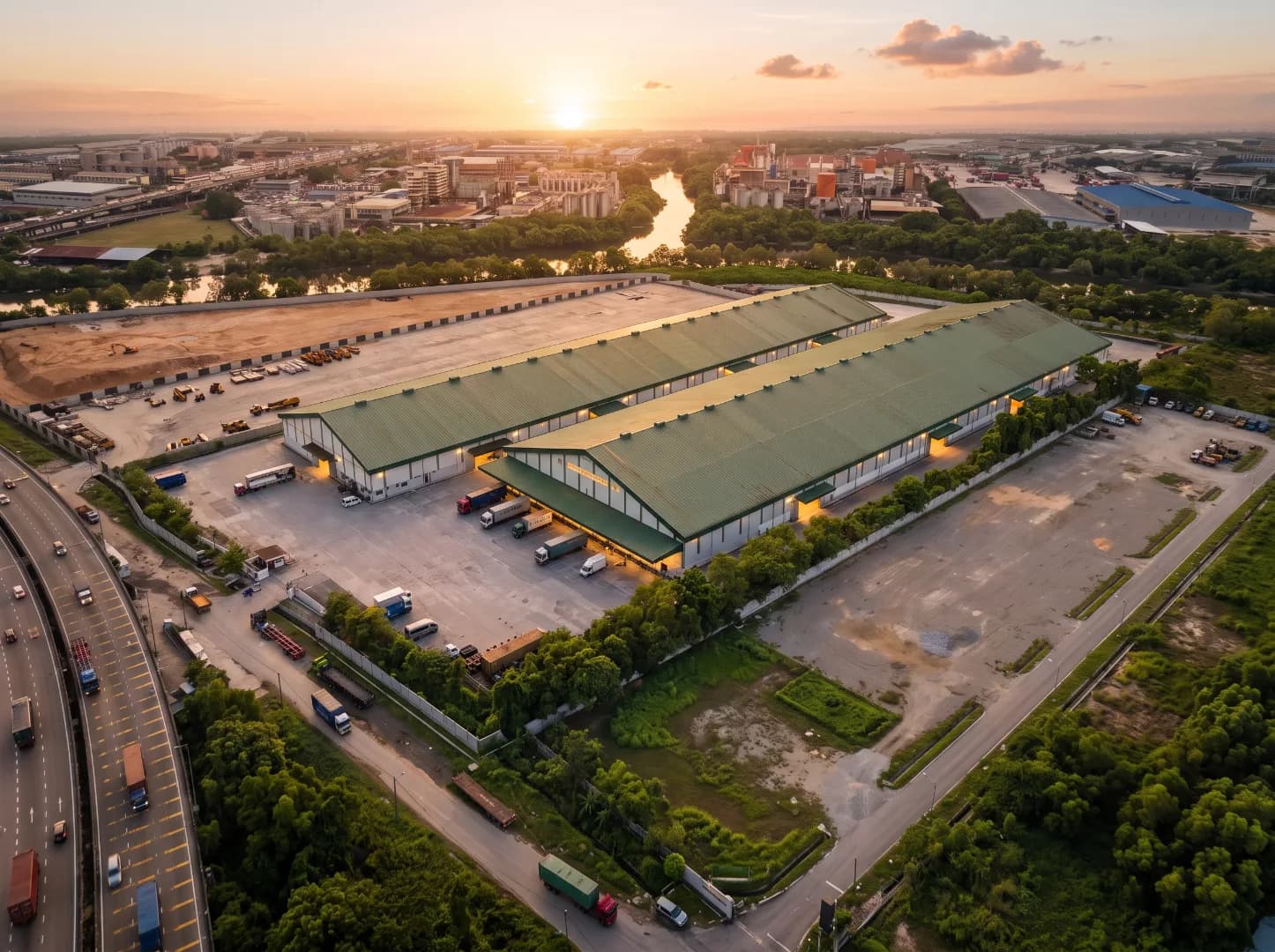Large-Scale Detached Warehouse for Rent in Kawasan Perindustrian Pandamaran, Klang — GreenRE Certified | 337,000 sq.ft. 1